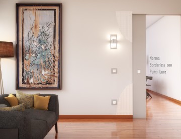 Punto luce sul controtelaio: Norma Bordeless Point Light